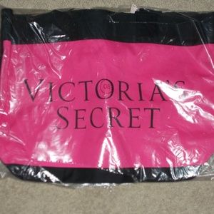 Victoria's Secret Tote bag red pink canvas NEW NWT